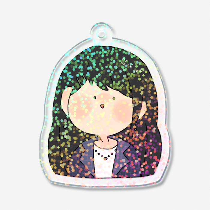 通常衣装ホログラムアクリルキーホルダー - 50 × 50mm