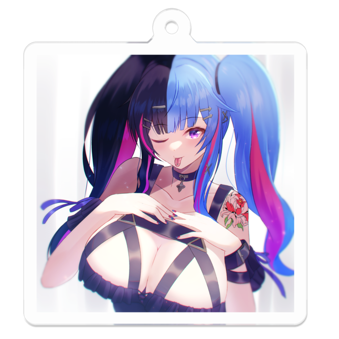 アクリルキーホルダー（コーティング） - 50 x 50 (mm)