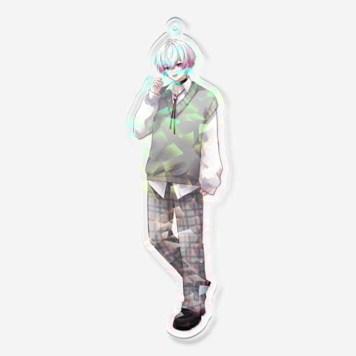 ホログラムアクリルキーホルダー - 100 × 100mm