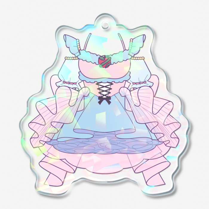 ホログラムアクリルキーホルダー - 50 × 50mm
