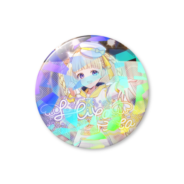 ホログラム缶バッジ(56mm - クリスタル)