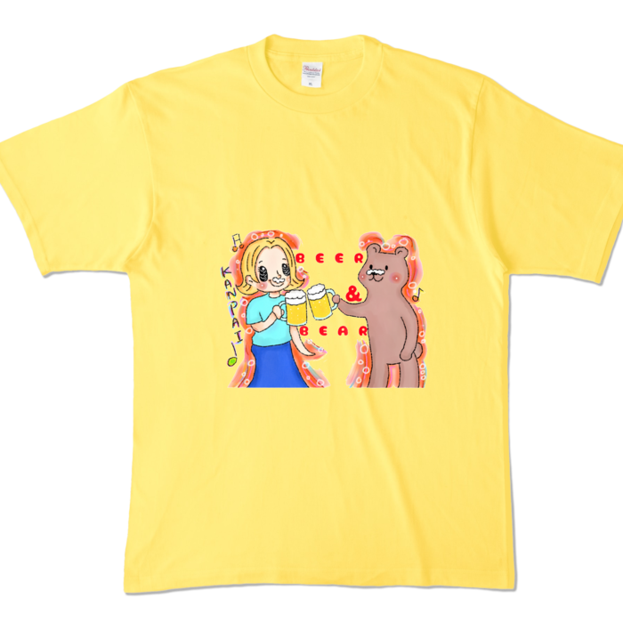 カラーTシャツ - XL - イエロー (濃色)