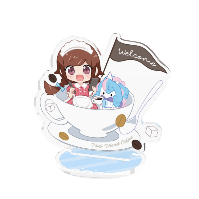 (ブラウン)アクリルフィギュア - 70x70mm