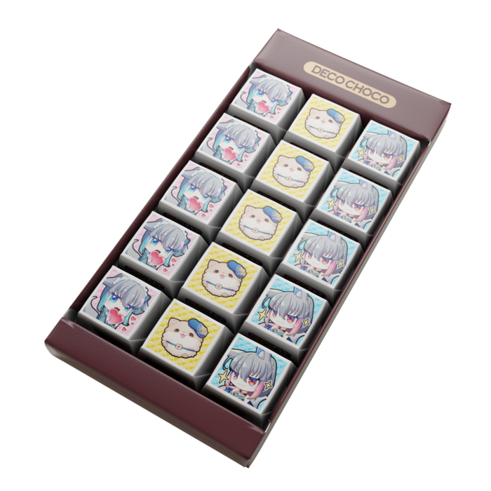 DECOチョコ15個入り - 列ごとにデザイン