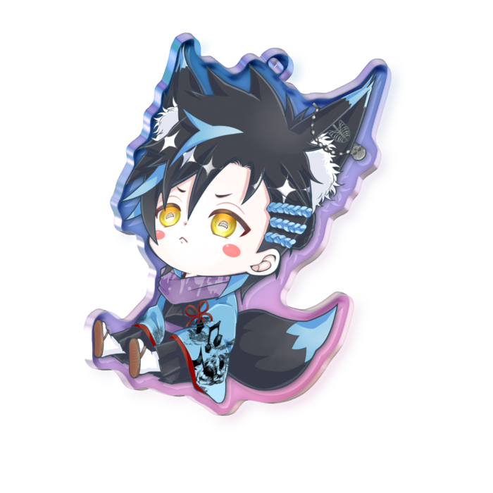 オーロラアクリルキーホルダー - 70 × 70mm