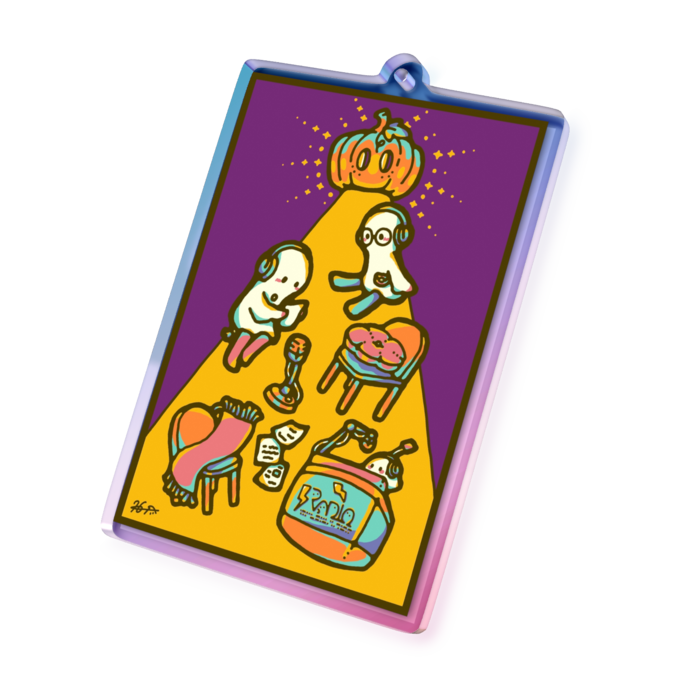 オーロラアクリルキーホルダー - 70 × 70mm