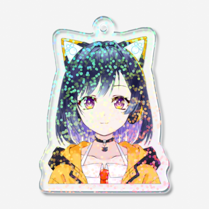 ホログラムアクリルキーホルダー - 50 × 50mm