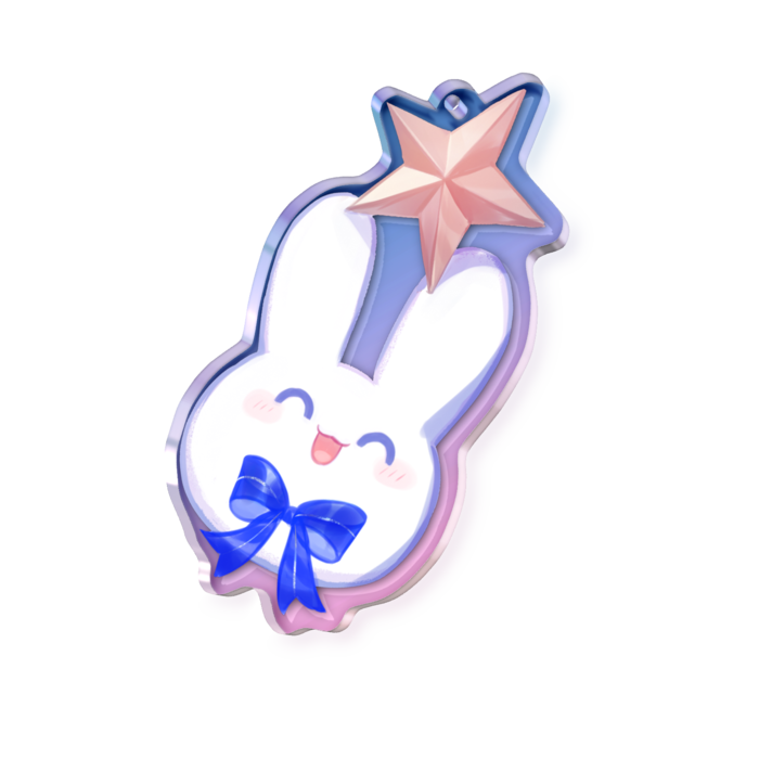 オーロラアクリルキーホルダー - 70 × 70mm