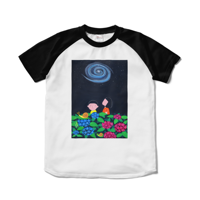 ラグランTシャツ - S - ホワイト×ブラック