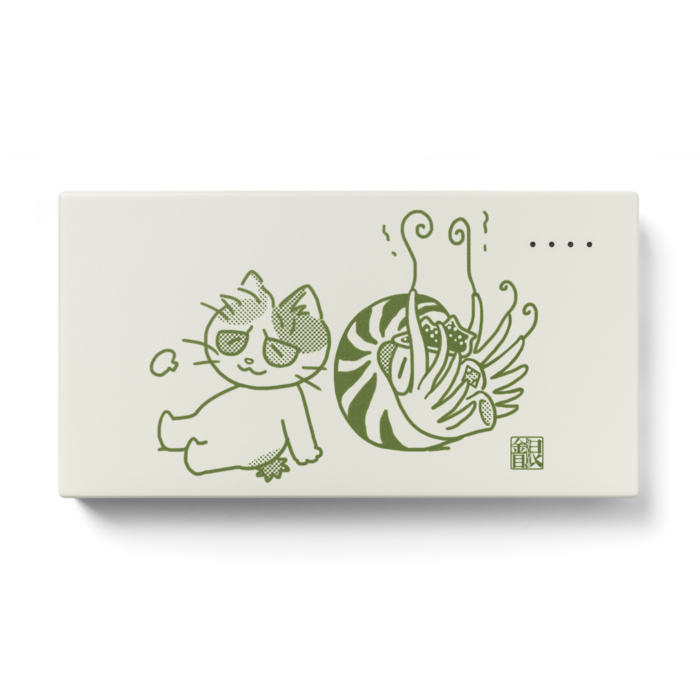 モバイルバッテリー - 猫とオウムガイ123 x 65 (mm)