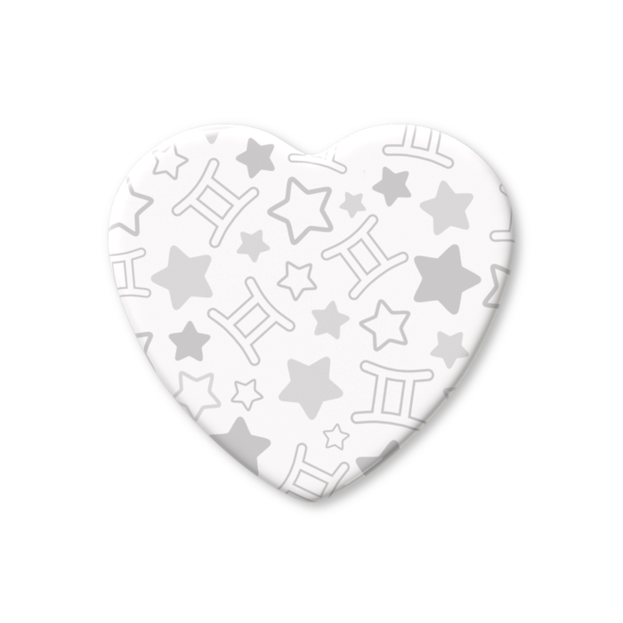 ハート缶バッジ - 57 × 52.5mm