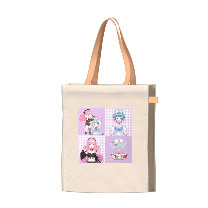 ツートンカラーバッグ - オレンジ - W34 × H41 × D14cm