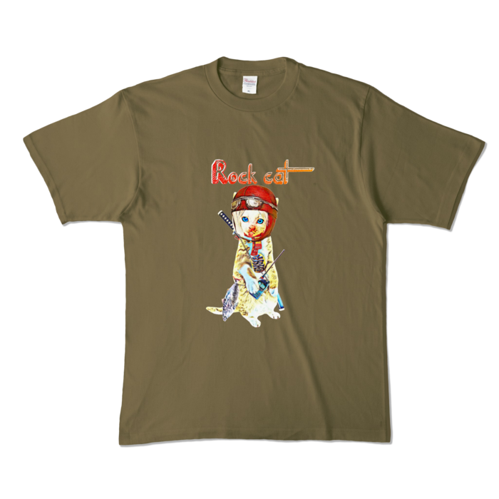 カラーTシャツ - XL - オリーブ (濃色)