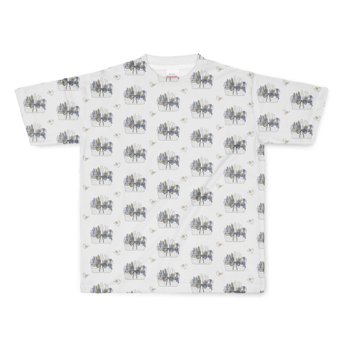 フルグラフィックTシャツB　白色（ホワイト）　L