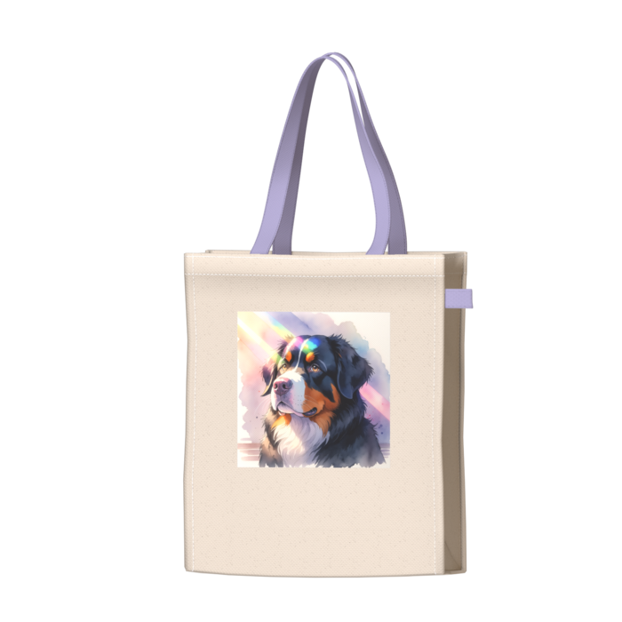 ツートンカラーバッグ - パープル - W34 × H41 × D14cm