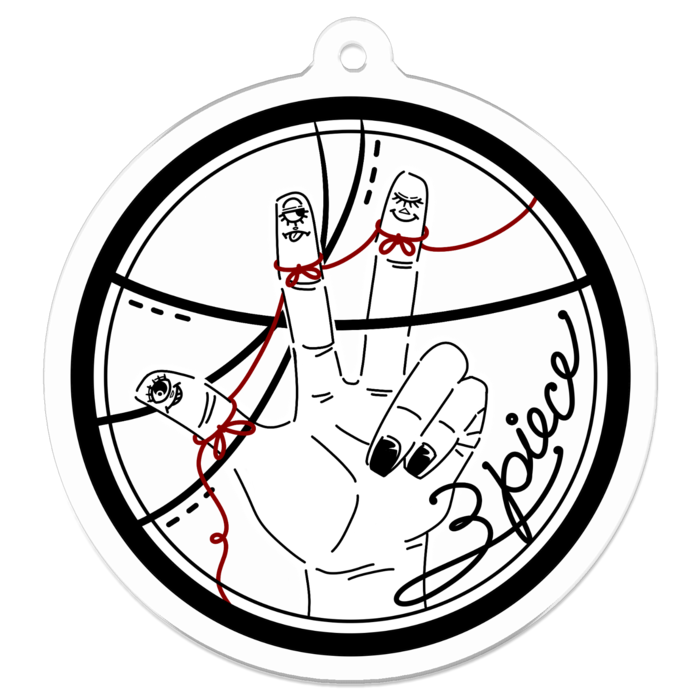 アクリルキーホルダー(クリア) 50 x 50 (mm)