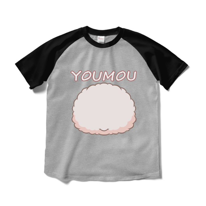 ラグランTシャツ - M - 杢グレー×ブラック
