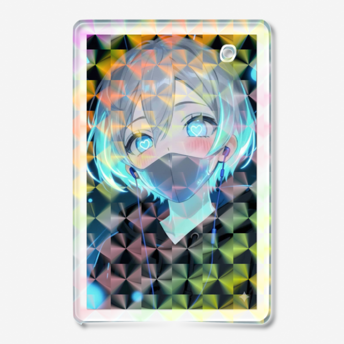 ホログラムアクリルキーホルダー - 50 × 50mm