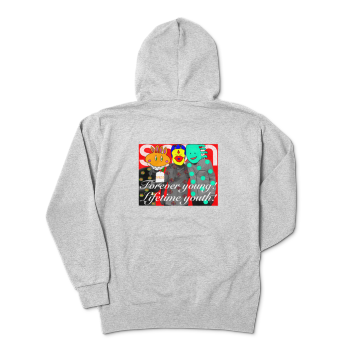 ジップパーカー - XL - 杢グレー