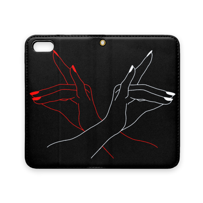 手帳型iPhoneケース（ベルトなし） - iPhone 5 / 5s / SE - ストラップ穴 あり