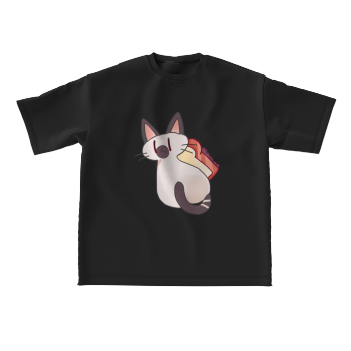 黒ビッグシルエットTシャツ - L -