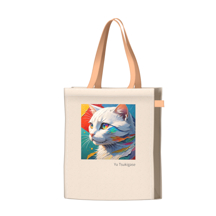 ツートンカラーバッグ - オレンジ - W34 × H41 × D14cm