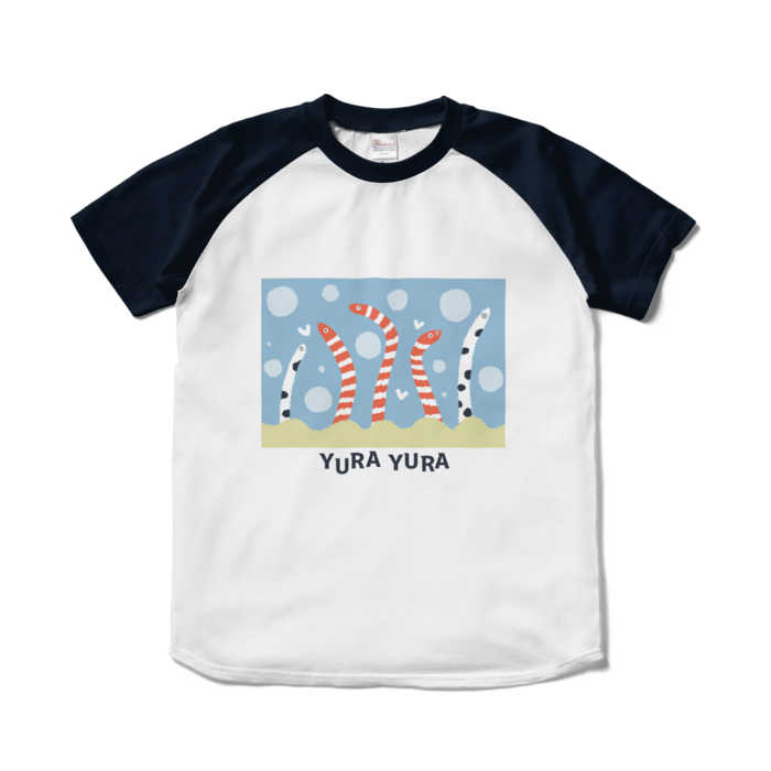 ラグランTシャツ - S - ホワイト×ネイビー