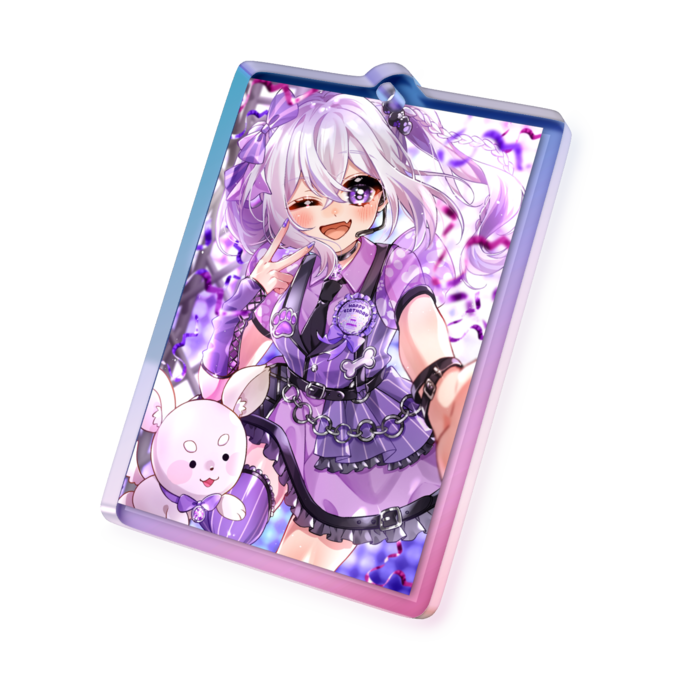 オーロラアクリルキーホルダー - 50 × 50mm