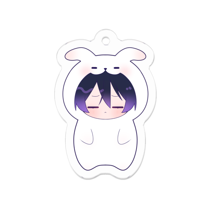 アクリルキーホルダー うさぎ - 50 x 50 (mm)