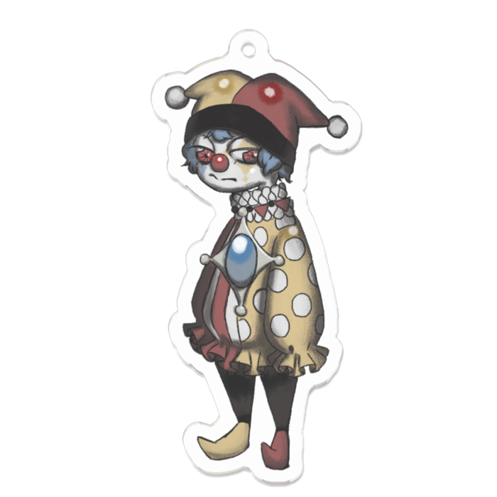 レオ(ピエロ衣装)アクリルキーホルダー - 70 x 70 (mm)