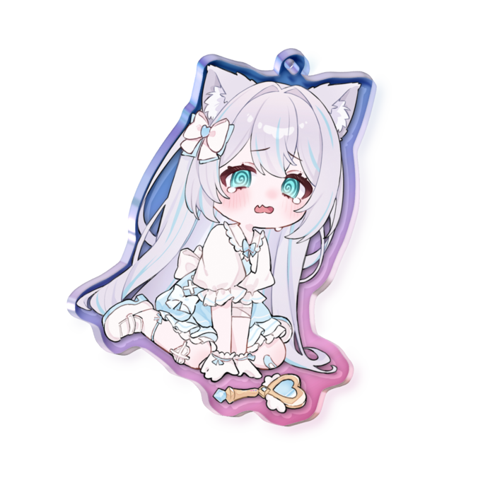 オーロラアクリルキーホルダー - 70 × 70mm