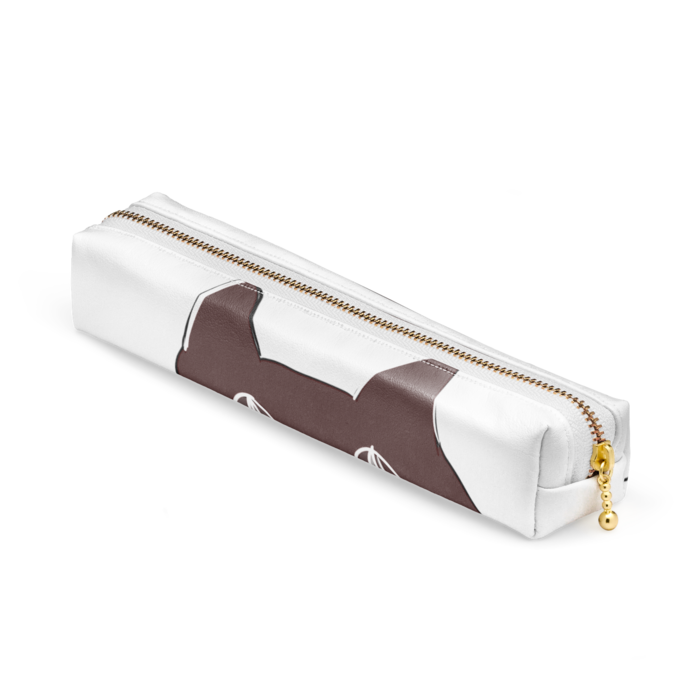 ペンケース - 20 x 4 x 4cm - ホワイト