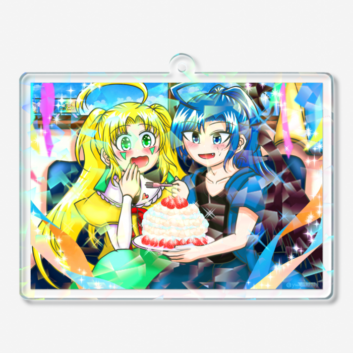 ホログラムアクリルキーホルダー - 70 × 70mm