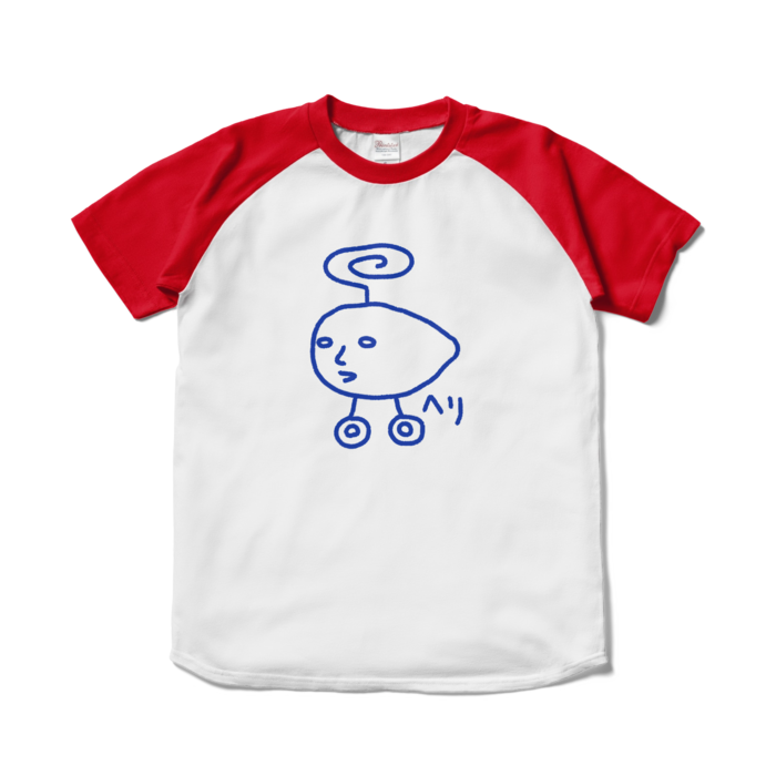 ラグランTシャツ - S - ホワイト×レッド