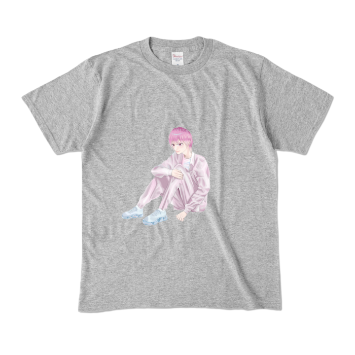 カラーTシャツ - M - 杢グレー (濃色)