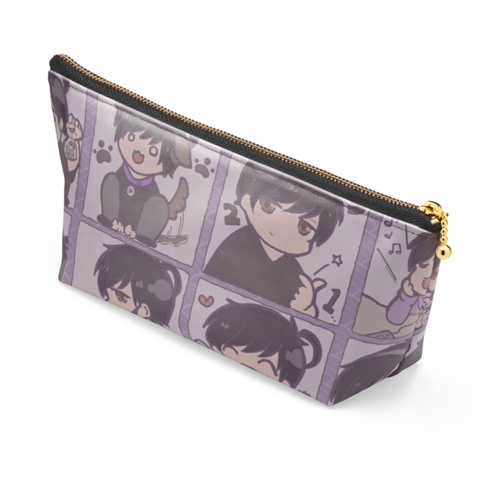 ポーチ - 長さ21.5cm / 高さ10cm - ブラック