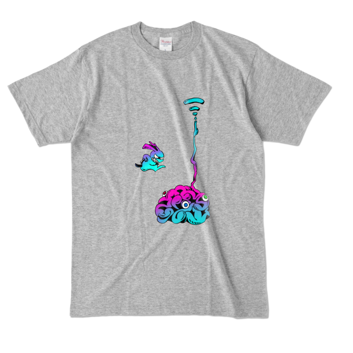 カラーTシャツ - L - 杢グレー (濃色)(3)