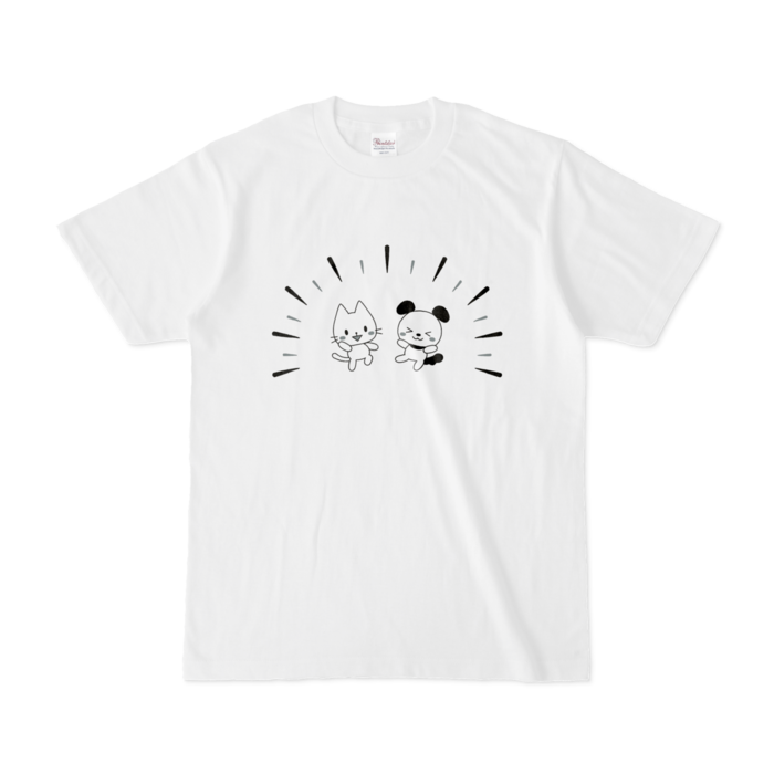 Tシャツ　モノトーン　白色　S