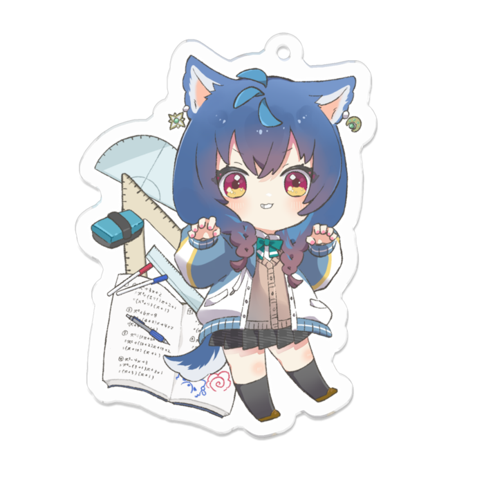 戌峯（犬耳あり） 70×70mm
