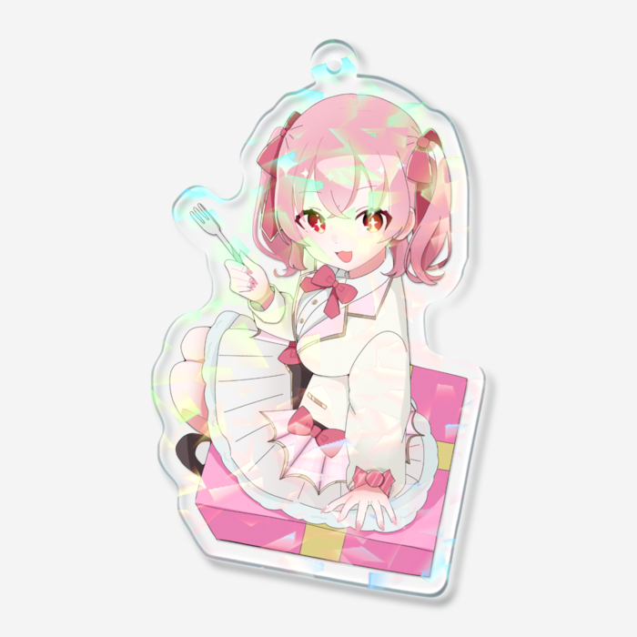 ホログラムアクリルキーホルダー - 70 × 70mm