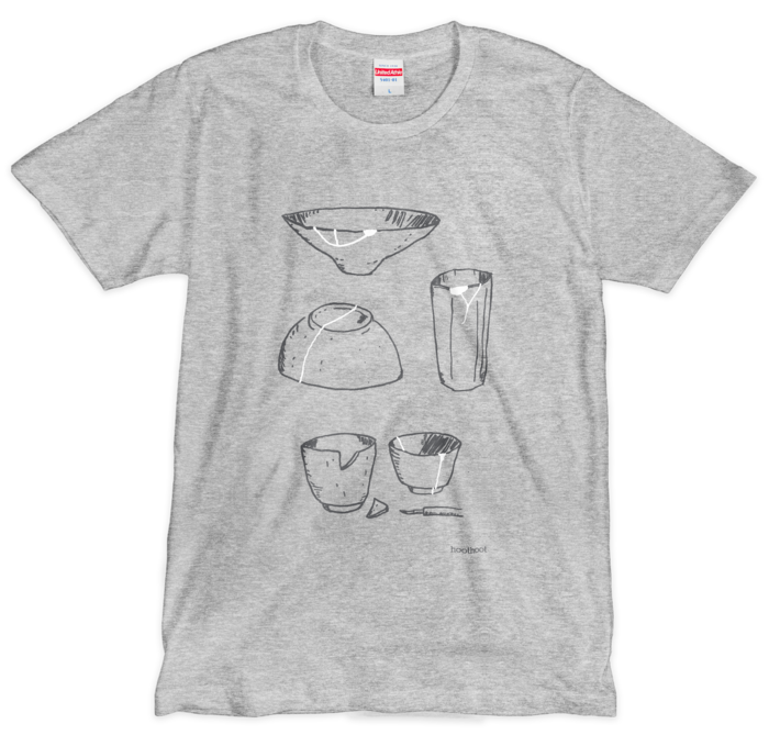 器の景色Tシャツ(シルクスクリーン印刷) - L - 2色