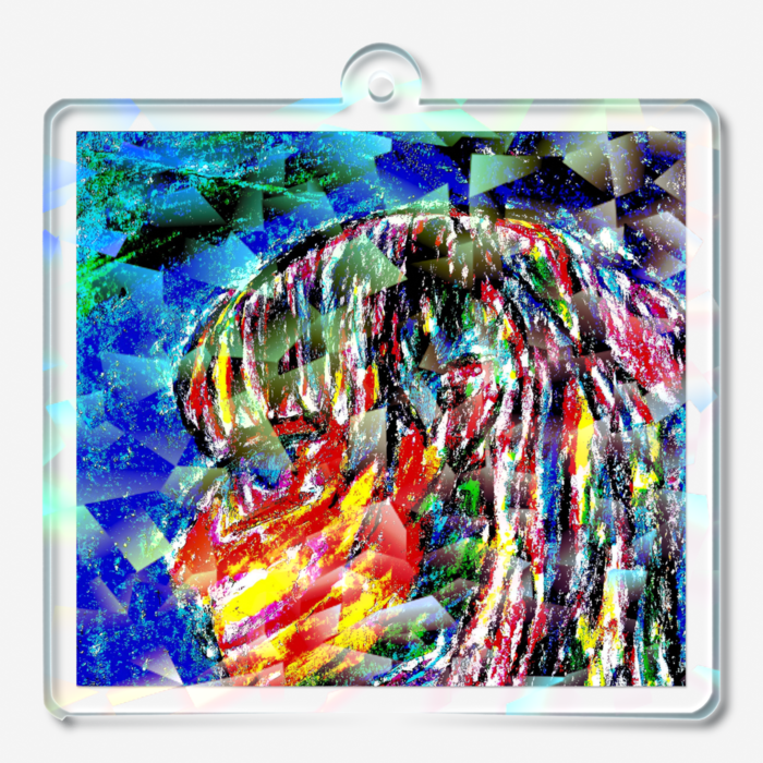ホログラムアクリルキーホルダー - 50 × 50mm(1)