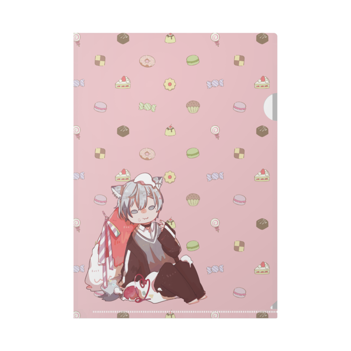 ピンク色-クリアファイル - A4