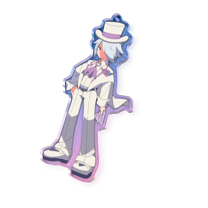 オーロラアクリルキーホルダー - 100 × 100mm