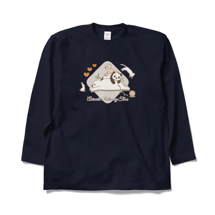 ロングスリーブTシャツ　紺色　XL