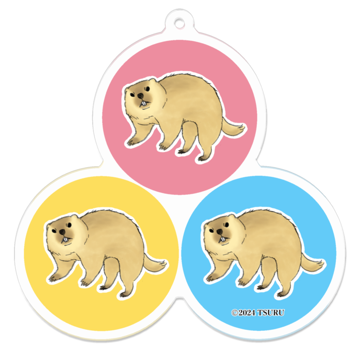 アクリルキーホルダー（コーティング） - 70 x 70 (mm)