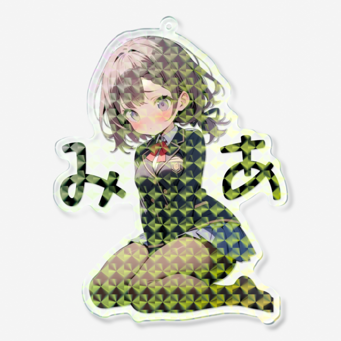 ホログラムアクリルキーホルダー - 100 × 100mm