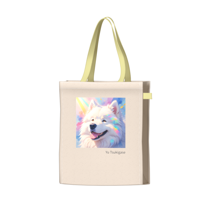 ツートンカラーバッグ - イエロー - W34 × H41 × D14cm