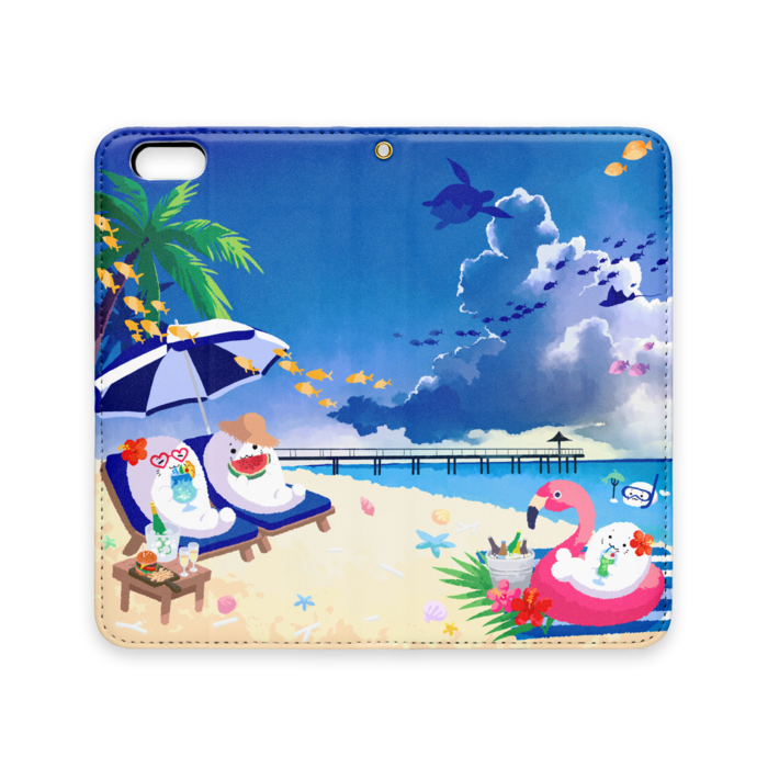 手帳型iPhoneケース(ベルトなし) - iPhone 6 Plus / 6s Plus - ストラップ穴 あり
