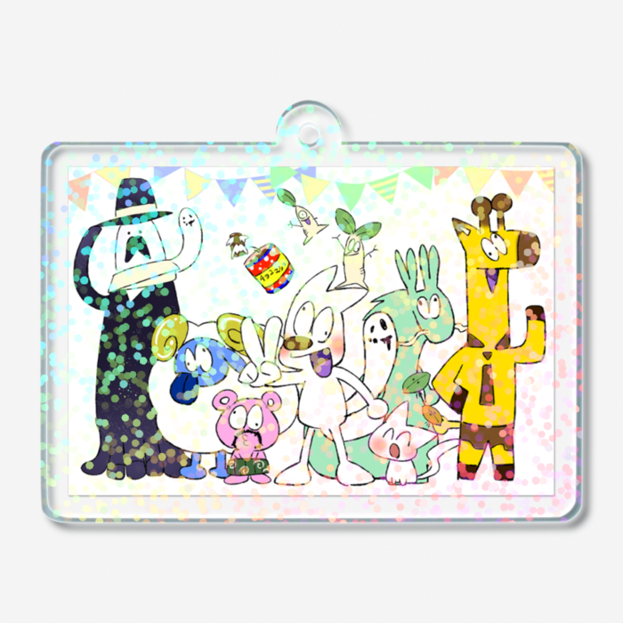 ホログラムアクリルキーホルダー - 50 × 50mm